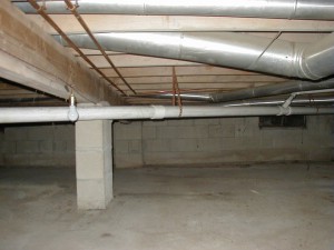 Interior of Crawlspace in Home