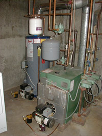 Furnace & Heater in Basement
